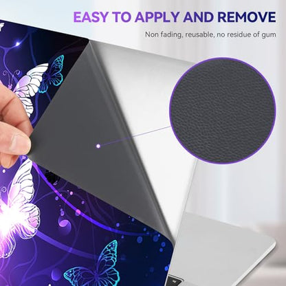 ArtSo Laptop Skin Sticker Decal, 17 17.3inch Laptop Netbook PC Notebook Universal Vinyl Reusable Skin Sticker Cover Personalized Art Case Protector, Blue Purple Butterfly - color: Blue Purple Butterfly