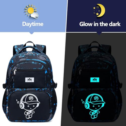Bluboon Kids Backpack Boys Camo Bookbag Teens Elementary School Bag Daypack Travel Back Pack Middle school (Camo-princekin) - color: Camo-princekin