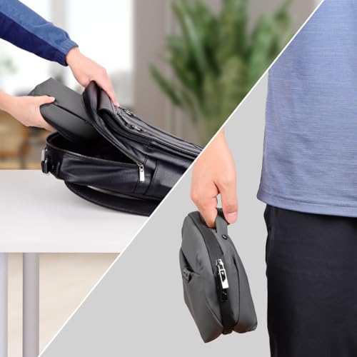 Electronics Cord Organizer Travel Case, Charger Pouch, Tech Accessories Carrying Bag (Dark Grey)