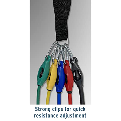 RENEW Total Body Pro – Includes 5 Resistance Bands, Handles, Leg Ankle Straps, Door Anchor and Carry Bag for Fitness, Muscle Training, Home Workouts, Ideal for Shaping the Body for Both Men and Women.