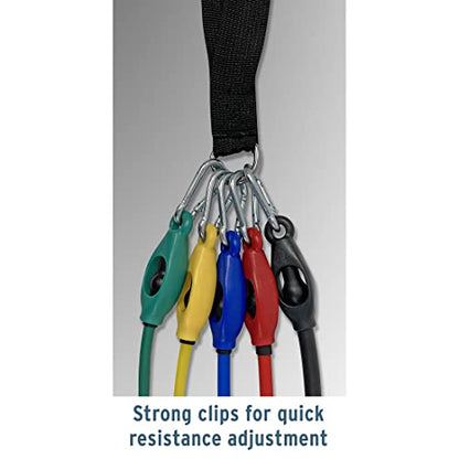 RENEW Total Body Pro – Includes 5 Resistance Bands, Handles, Leg Ankle Straps, Door Anchor and Carry Bag for Fitness, Muscle Training, Home Workouts, Ideal for Shaping the Body for Both Men and Women.