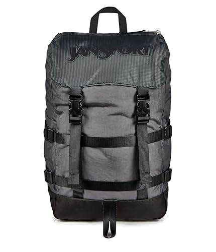 JanSport Skip Pack Backpack – 28L Capacity, Fits 13.5in Laptop, Large Main Compartment, Side Water Bottle Pocket – Ideal for Work & Travel, Smokey Grit - color: Smokey Grit