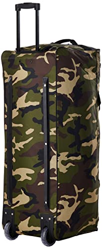 Rockland Rolling Duffel Bag, Black, 22" - color: CAMO, size: 36"