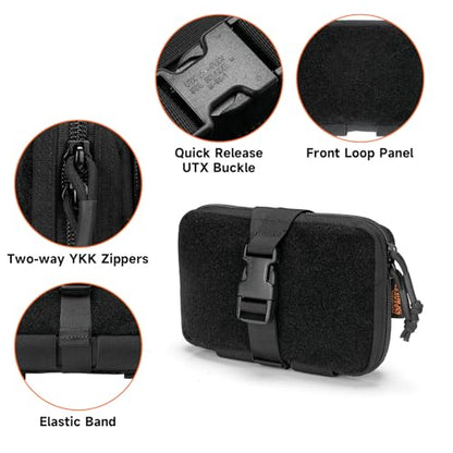 EXCELLENT ELITE SPANKER Tactical Molle Rip Away Ifak Pouch Utility First Aid Pouch Medical EMT Bag - color: Black