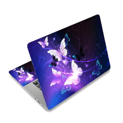 ArtSo Laptop Skin Sticker Decal, 17 17.3inch Laptop Netbook PC Notebook Universal Vinyl Reusable Skin Sticker Cover Personalized Art Case Protector, Blue Purple Butterfly - color: Blue Purple Butterfly