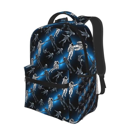 Lightweight Commuter Backpack Astronaut And Scuba Diver Art, Casual Laptop Daypack with Multi Pockets for Work, Trips and Daily Commute - color: Pattern (232)