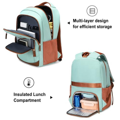 BOVIP Travel Backpack For Men Women,40L Carry On Backpack Flight Approved,TSA Personal Item Travel Bag Fits 17 Inch Laptop,Business Weekender Overnight Daypack Light Green - color: Light Green