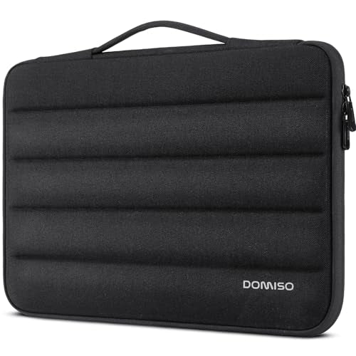 DOMISO 15.6 inch Laptop Case Sleeve Protective Cover Compatible with 16 inch MacBook Pro M4 M3 M2/Pro Max,15.6-16 inch HP Dell ASUS Lenovo Chromebook,Waterproof Computer Cases Bag with Handle,Black - color: Black, size: 15.6 inch