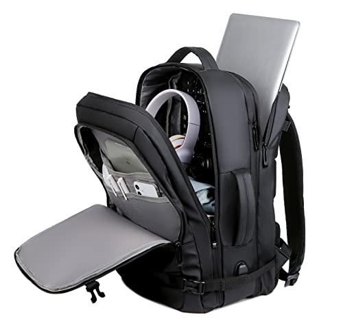 Kamlui Laptop Backpack for Men Travel Large Capacity - Fits up to 17.3-inch Notebooks Business Computer Bag - color: Black281