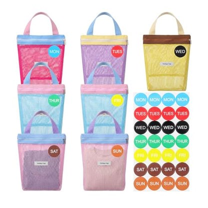 Woanger 7 Set Packing Cubes for Travel Days of Week Packing Cubes Organizers Camp Bags Summer Clothing Handbag for Suitcases