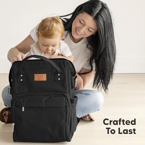 KeaBabies Baby Diaper Bag Backpack - Large Baby Bag for Boys, Girls, Waterproof Multi Function Travel Diaper Backpack with Changing Pad, Durable Travel Essentials for Moms and Dads (Marine Blue) - color: Marine Blue