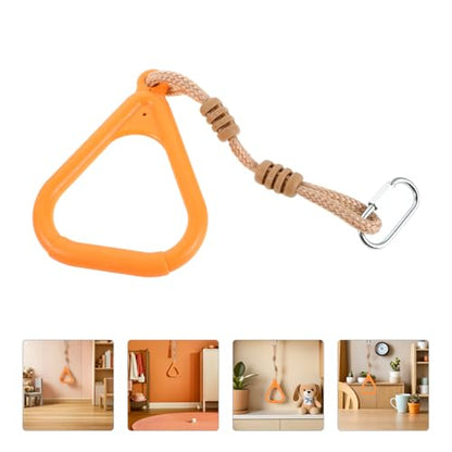 ’s Outdoor Gymnastics Rings with Adjustable Straps for Pull-up and Climbing, Sturdy Fitness Rings for ’ Playground and Home Exercise