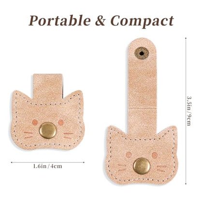 2 PCS Cord Organizer,Cord Keeper,Cable Organizer USB Holder,Cable Straps,Earbud case,wrap Headphone,Headset Winder,Earphone Clips Ties,stocking stuffers Gifts for Women Leather Pet - style: Pet