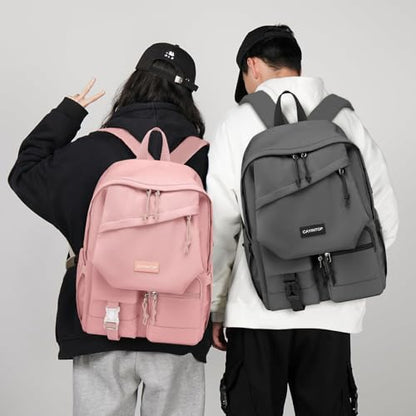 School Backpack College Bookbag for Teen — Student Aesthetic Bagpack for Girls 15.6 Inch Casual Daypack with USB Charger Women Laptop Backpacks Anti Theft Cute Fashion Book Bag Travel Back Pack Pink