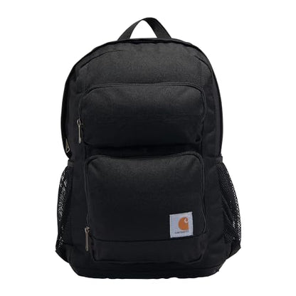 Carhartt 27L Single-Compartment Backpack, Durable Pack with Laptop Sleeve and Duravax Abrasion Resistant Base, Black - color: Black