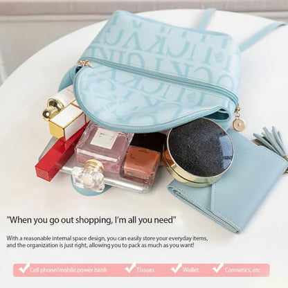 Mini Womens Backpack, Small Travel Backpack, Stylish Daypack Purse Handbag Small Casual Daily Travel Bag, Womens Gifts for Work Travel Daily, Blue