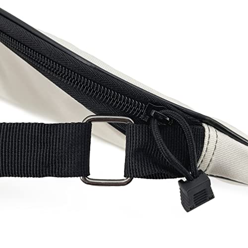 Tennis Bag Lightweight and Padded Tennis Rackets Cover with Adjustable Shoulder Strap - color: Beige, size: 27.5"x11.4"