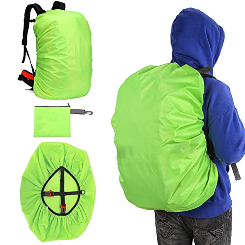 Muka Backpack Rain Cover with Cross Buckle Straps & Storage Pouch (20-80L) - color: Black, size: X-Small