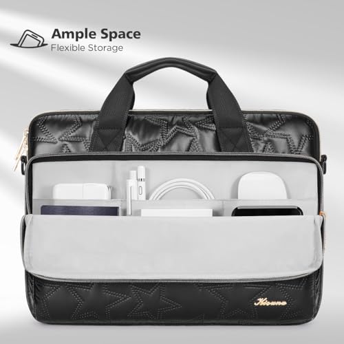 KIZUNA Laptop Sleeve Case 13 Inch Computer Shoulder Bag for 13.6" MacBook Air M2/MacBook Pro 14 M3 M2 M1 MAX/14 Lenovo ThinkPad X1 Carbon/IdeaPad Flex 5 Gen 8/IdeaPad Flex 5i/Yoga 9i Dell - color: Black-star, size: 13-13.3 Inch / 13.6" New MacBook Air M2
