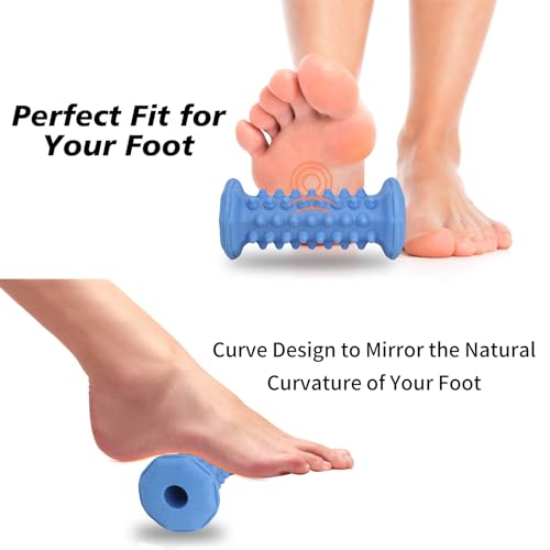 Plantar Fasciitis Relief,Foot Roller,Foot Massager Roller for Plantar Fasciitis,Deep Tissue Muscle Massage,Arch and Heel Pain Relief,Portable Reflexology Tool-Blue - color: Blue