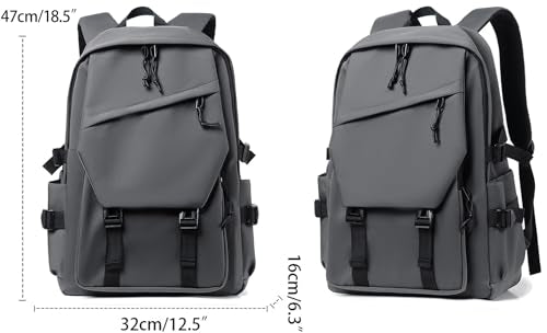 Leisure, College Backpack, Outdoor Travel Backpack, Stylish Lightweight Backpack. (Grey) - color: Grey