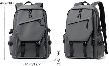 Leisure, College Backpack, Outdoor Travel Backpack, Stylish Lightweight Backpack. (Grey) - color: Grey