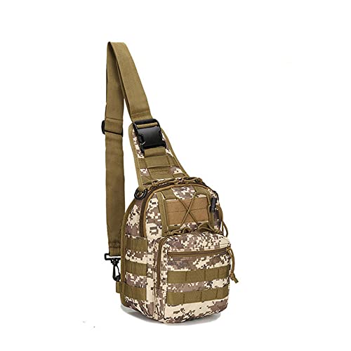 Outdoor Sports Hiking Sling Bag Shoulder Pack Camouflage Tactical Molle Combat Chest Bag - color: Dd