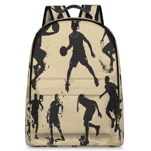 17.5 inch Laptop Backpack Basketball Player College Waterproof Travel Bag Casual Book Bag with Multiple Pockets Laptop Backpacks for Travel Hiking