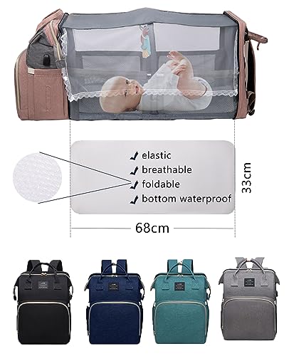 houscly Green Diaper Bag Backpack for Mom: Baby Bags for Boys Girls Toddler Women Men Large Back Pack Diapers Bag Big Travel Pañaleras Modernas Para Bebe Niña Unisex Newborn Essential Baby Registry - color: Green