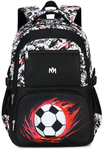 Bluboon Kids Backpack Boys Camo Bookbag Teens Elementary School Bag Daypack Travel Back Pack Middle school (Black White and Red Graffiti) - color: Black White and Red Graffiti