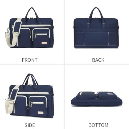 15-15.6 inch Laptop Shoulder Bag, for MacBook Pro 16, Hp Lenovo Dell 14 inch Waterproof Messenger Bag Case Sleeve (Dark blue) - color: Dark Blue