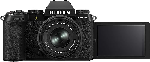 FUJIFILM X-S20 Mirrorless Camera with 15-45mm Lens + 64GB Memory Card + 4K Monitor + LED Light + Corel Photo & Video Editing Software + Backpack Bag + Tripod, Ideal Vlogging Camera Kit (16pc Bundle)