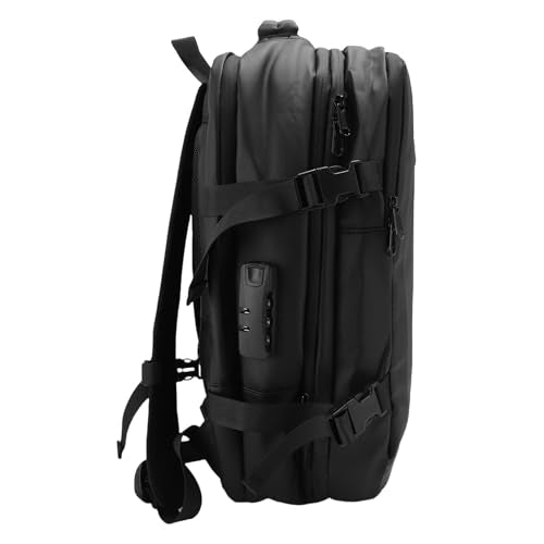 Jiawu Vacuum Backpack with Pump and Combination Lock, 55L Expandable Vacpack Backpack, Air Back Pack, Compression Vacuum Sealed Bags for Laptop, Travel, Business, Camping
