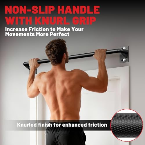PAPABABE Wall Mounted Pull Up Bar, Chin Up Bar, Strength Training Pull-Up Bars Chin Up Bars for Home Gym - style: 36 inch
