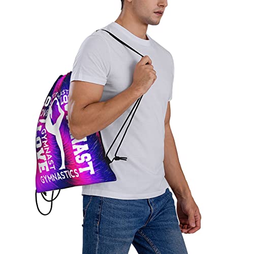 Gymnastics Drawstring Backpack Gym String Bag Drawstring Sackpack Sport For Womens Mens - color: A12 Gymnastics