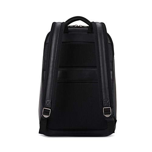 Samsonite Classic Leather Backpack, Black, One Size - color: Black, size: One Size