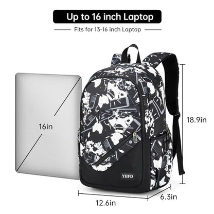 Boys' Large School Backpack, for 8-16 Years Old, Elementary - High School (Technological gray, Large) - color: Technological Gray