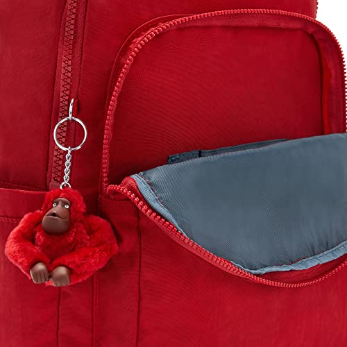 Kipling Women's Seoul 15" Laptop Backpack, Durable, Roomy with Padded Shoulder Straps, Built-In Protective Sleeve - color: Cherry Tonal, size: 12.75''L x 17.25''H x 8''D