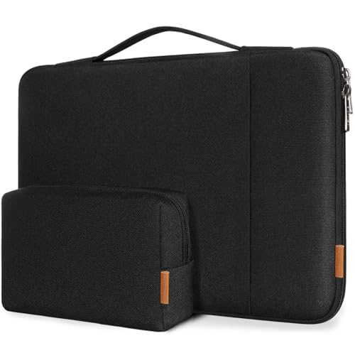 DOMISO Laptop Case Laptop Sleeve Cover Compatible with 15 inch MacBook Air M4/A3241 2025, M3/A3114,M2/A2941,15 inch MacBook Pro A1990 A1707,Compatible with Dell XPS 15 Plus with Small Case,Black - color: Black, size: 14 inch