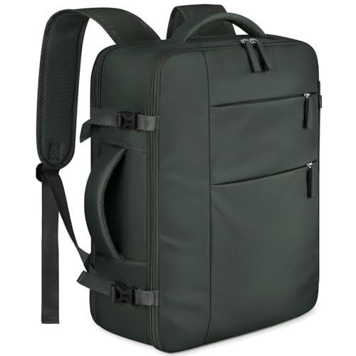 Capolo Travel Backpack for Women Men Waterproof Laptop Backpack Airlines Approved Carry On Backpack Bag Computer Bookbag for Business, Work, Traveling Fits 17 Inch Laptop(Green) - color: Green, size: 17 Inch