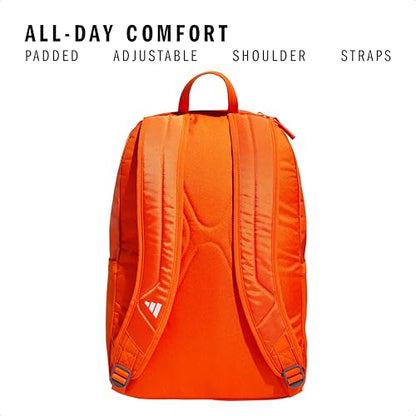 adidas Stadium 4 Soccer Backpack – Team Sports Bag with Ball Pocket, 36L - color: Orange