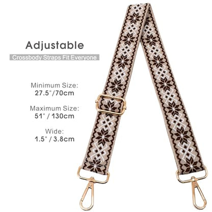 Replacement Purse Strap Shoulder Strap Adjustable Crossbody Strap for Women Crossbody Wide Shoulder Bag - color: Gold Hardware-color9