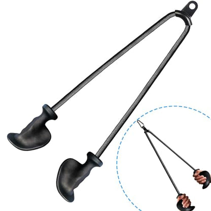 BLUSLM Ergonomic Tricep Rope Pulldown Attachments, Upgraded 27 32 40 & 47 Inch Extra Long Triceps Rope Cable Attachments for Gym, LAT Pull Down Bar for Cable Machine, Tricep Workout Cable Attachments - color: HAND ROPE-06