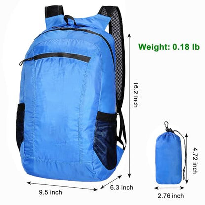 Foldable Daypack, Small Backpack, Hiking Backpack Daypack, Lightweight Waterproof Travel Packable Rucksack for Men and Women - color: Blue