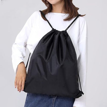 Drawstring Backpack 12PCS Bulk String Backpack Drawstring Bags Sport Gym Cinch Bag Nylon String Bag for Women Men (Black 12PCS) - color: Black 12pcs