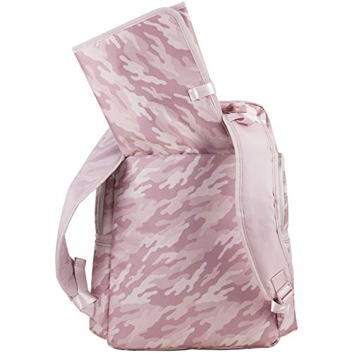 BODHI Baby Waterproof Multi-Function Travel Essentials Baby Tote Diaper Bag Backpack Changing Pad, Stroller Straps for Parents, Unisex, Pink Fluid Camo - color: Pink Fluid Camo