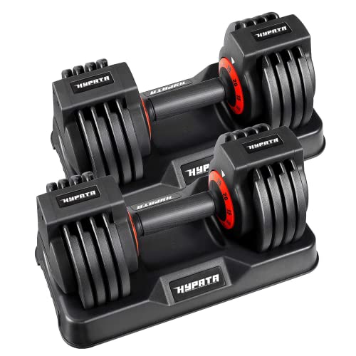 25/55 lbs Pair Adjustable Dumbbell Set, Adjust Dumbbell Weight for Exercises Pair Dumbbells for Men and Women in Home - color: 25lbs-Prime