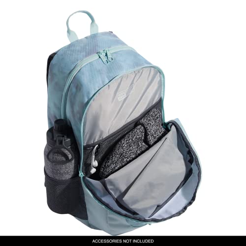adidas Unisex Foundation Backpack for Laptop, Large Durable Athletic Gym Bag - color: Stone Wash Almost Blue-grey Two/Almost Blue/Silver Metallic, size: OSFA