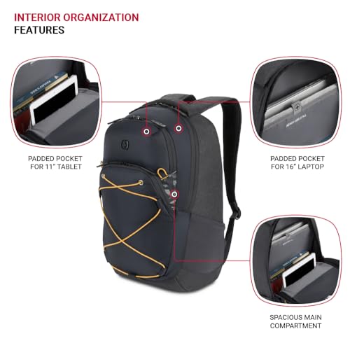 SwissGear 8175 Laptop Backpack, Charcoal Heather, 18 Inches - color: Charcoal Heather