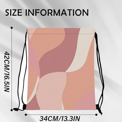 Drawstring Backpack Draw String Bag Sports Gym Bags Waterproof Cute Aesthetic Sackpack for Unisex Women Sports Beach Travel(13"×17")-Pink - color: Z10-pink